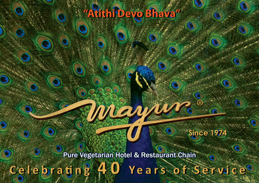 Mayur Group Hotels celebrated 40 years of service. Complimentary food for all guests.